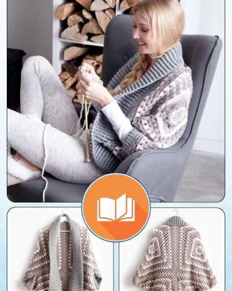 Coziest Crochet Cardigan in Patons Classic Wool Worsted - Downloadable PDF